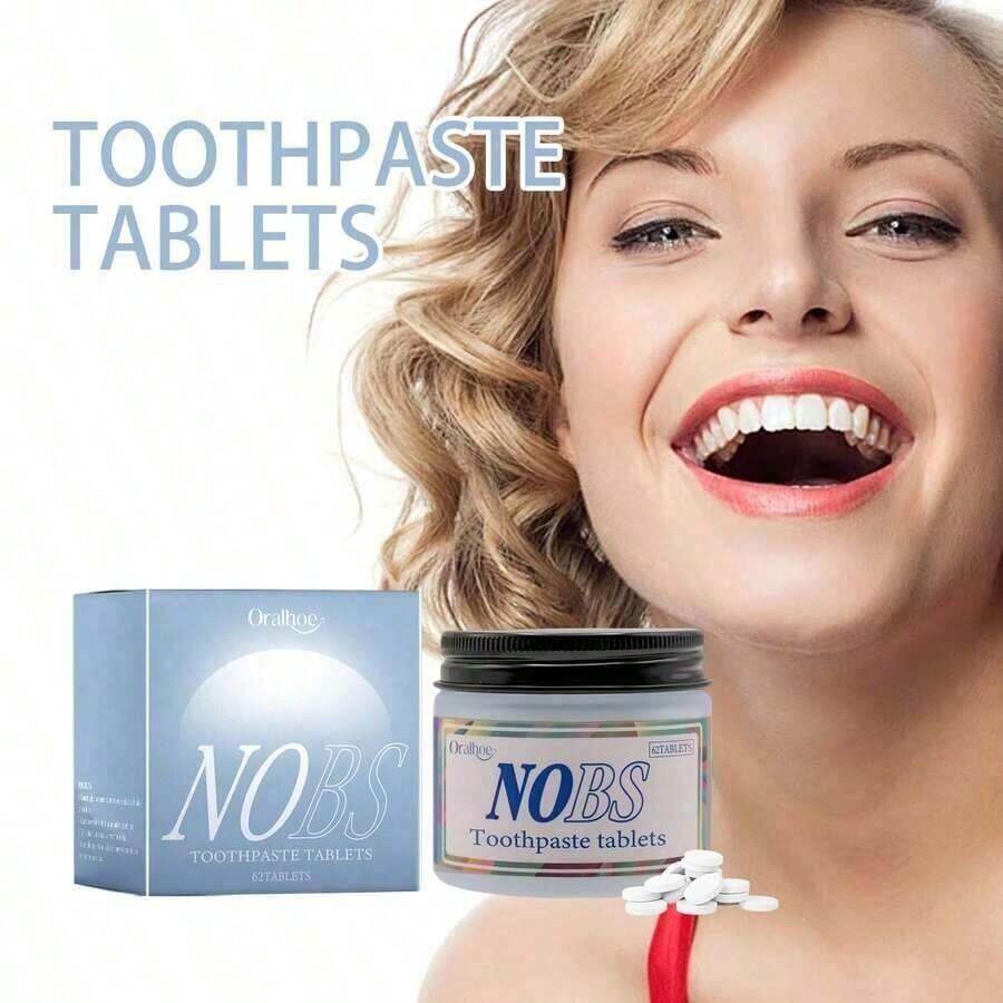 Oralhoe Toothpaste Tablets Improve Bad Breath Remove Smoke Stains Fresh Oral Hygiene Solid Toothpaste Tablet Oral Cleaning And Care Toothpaste Tablets Provide Tooth With Mild Ingredients - Default - 查看 1