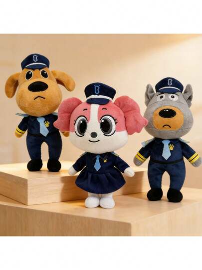 3 estilos de juguetes de peluche de Labrador Retriever, disponibles en marrón, gris y rosa, lindos juguetes de perro de dibujos animados, adecuados para la decoración del hogar, también un regalo ideal para niños en vacaciones y cumpleaños.