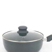 Gr8 Home Grey 8 Piece Ribbed Cookware Set Non Stick Induction Pans Saucepans Cooking Pots - Grey - View 5
