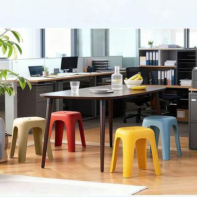 6/12 Pack School Plastic Stackable Stools, 18.1 Inch Height Colorful Nesting Stools, Portable Backless Stool For Classroom Students, Flexible Seating Chairs For School Home Office