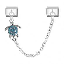 单件双吊坠DIY意大利模块化手链，饰以蝴蝶、月亮、糖果元素，适合作为派对礼物送给朋友/情侣，适用于圣诞节、新年、万圣节、情人节等场合，设计精美，不锈钢材质，本地制造，实用时尚，是圣诞节和万圣节的必备单品，沉稳的秋日色调，圣诞风格 - 多款組合 - 查看 12