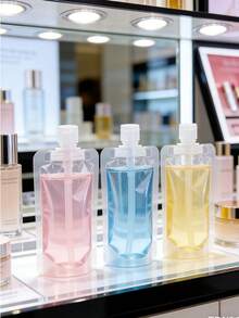 1/5/10/15pcs 1.01/1.69/3.38oz Portable Lotion Cosmetic Packaging Bags, Shampoo Squeeze Pouch, Reusable Refillable Travel Bottles - متعدد الألوان - مشاهدة 8