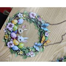 1pc 2D Acrylic Planar Rabbit Catcher, Colorful Window Hanging, Acrylic Signage, Holiday Gift, Bohemian Theme, Spring Signage, Animal Decor - Multicolor - View 4