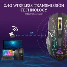 ATTACK SHARK * FREEWOLF X18 2.4G Wireless Mouse, 2400 DPI Windows/ PC/ Office/ Gamer, New Year 2026, Gift For Kids, Holiday - Black Star/ Black - Multicolor - View 5