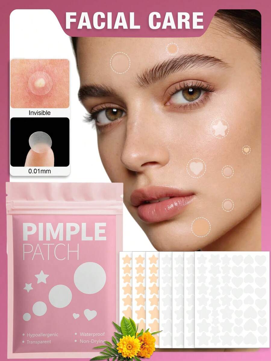 1530pcs Pink, Black, White, Blue, Purple, Green Star Pattern E-Star Face Stickers, Suitable For Photography, Parties, Gatherings And Fun Activities - Multicolor - View 1