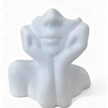 12.5*11.5*8.5厘米 面部化妆刷架，梳妆刷收纳架，白色花瓶装饰品，现代装饰花瓶摆件，适用于书桌、书架、客厅、卧室 - 多款式 - 查看 13