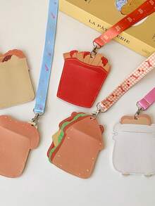 1 PC Cute Cartoon Dog Hanging Neck Card Holder, Student Bus Card, Campus Card Holder, Girl Chasing Star 3-Inch Small Card Holder - Multicolor - View 5