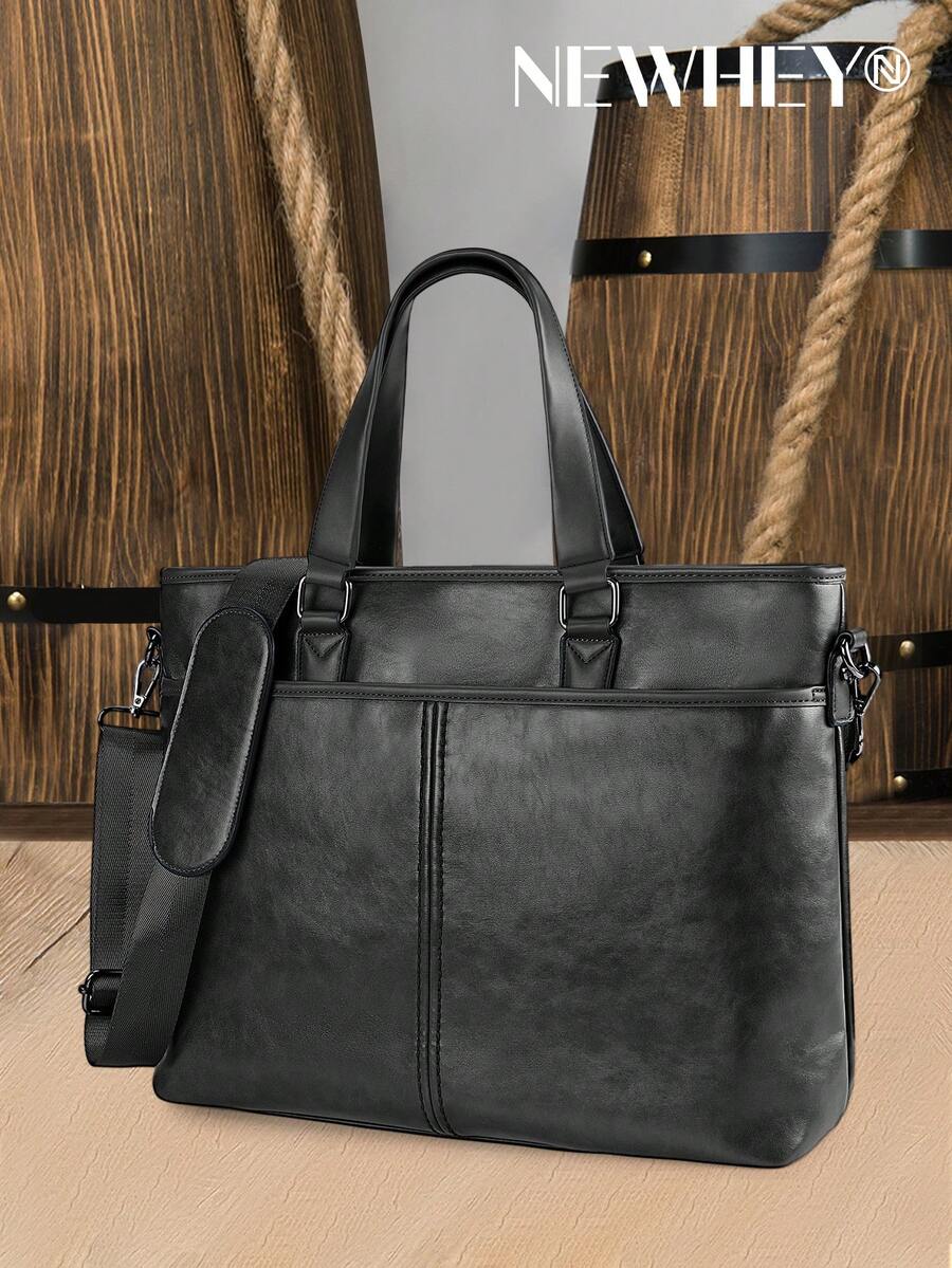 NEWHEY Maletín de negocios para hombres, mochila impermeable con alta capacidad para ir al trabajo, adecuada para la búsqueda de empleo y viajes de negocios