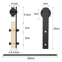 Riel Y Herraje Para Puerta Corrediza De Granero 2 M/6.6 Ft - 2 m/6,6 pies - Ver 3