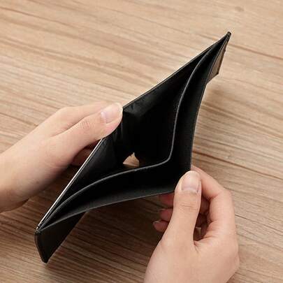 Men's PU Leather Short Wallet, Stylish Plaid Soft Wallet, Large Capacity With Multiple Card Slots, Can Hold Large Amounts Of Cash, Simple Coin Pocket, Credit Card, Bank Card, ID Card, And Photo Slots, Business Casual Style, Is An Ideal Gift For Men's Birthdays Or Partners, Fashionable Youth Style Suitable For Both Men And Women.