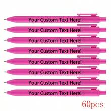 60pcs/Set Customized Inspirational Macaron Ballpoint Pens, Black Ink, Suitable As Back To School, Christmas, Holiday Party Gifts, Company Slogan Customization - 60pcs - View 15