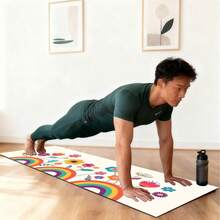 1pc 71*22inch Yoga Mat, Various Patterns Available, Non-Slip & Durable, Extra Wide & Thick, Suitable For Home Use, Fitness, Beginner Yoga Training - Multicolor - View 8