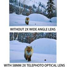 2X Telephoto Lens, Professional High Definition Optical Glass Telephoto Camera Lens, Compatible With Entax 58mm Mirrorless Cameras - Black - View 5