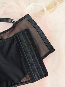 EZNV Corpiño con diamantes encantador - Club con cierre de gancho en la espalda - Negro - Ver 11