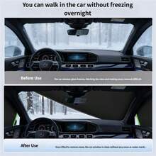 冬季汽车挡风玻璃雪罩，加厚加长防霜雪遮阳挡风玻璃遮阳板 - 雪擋布 - 查看 4