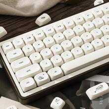 1pc 137 Keys Cute Cat Keycap Set, Minimalist Style Custom White Cat PBT Keycaps, Sublimation Dye, MOA Profile, Fit For 61/75/87/98/104 Key Mechanical Keyboards - Multicolor - View 3