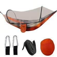 2-In-1 Outdoor Camping Hammock With Mosquito Net, 1.6 Lbs Ultra-Light Nylon Parachute Fabric Hammock, Suitable For Outdoor Survival Travel Backyard - Multicolor - View 13