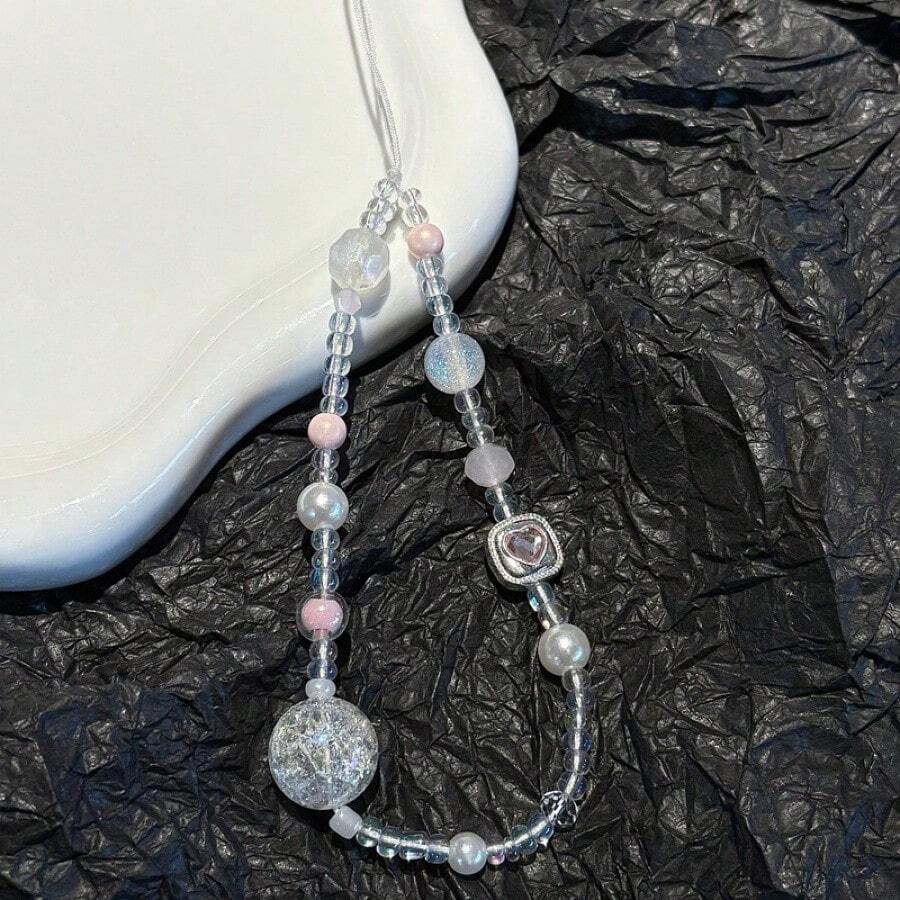 原创星形串珠手机挂饰，时尚配饰，CCD相机挂绳吊坠 - 閃閃爆裂珠 - 查看 1