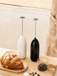 【快速奶泡器】新款手持式电动奶泡器，快速起泡，适用于咖啡、拿铁、卡布奇诺、星冰乐、抹茶、热巧克力和咖啡伴侣 - 黑色 - 彩色 - 查看 3