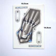 4 Sheets Waterproof Mechanical Arm Facial Stickers | Temporary Tattoos, Body Art Decoration, Suitable For Arms, Face, Legs, Ankles | Perfect For Birthday Parties, Festivals, Waterproof, Lasting For Thousands Of Years And Festivals - 彩色 - 查看 5