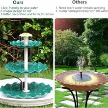 3-Tier Solar Powered Bird Bath 3.5W , Convertible Bird Feeder & Water Fountain Kit, Drop-Resistant Outdoor Water Feature For Yard Decor, Ideal For Attracting Hummingbirds & Wild Birds, Perfect For Spring Backyard Upgrades,Garden Stuff,Fuente De Agua Para Jardín,Outdoor Water Fountain,Solar Water Fountain Outdoor,Gardening Supplies - 綠色 - 查看 6