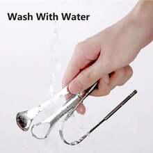 3pcs Stainless Steel Tongue Scraper With Large Case, Tongue Scraper, Tongue Coating Scraper, Oral Care Tool For Fresh Breath,Oral Cleaning Tool,Travel Essential - Multicolor - View 7