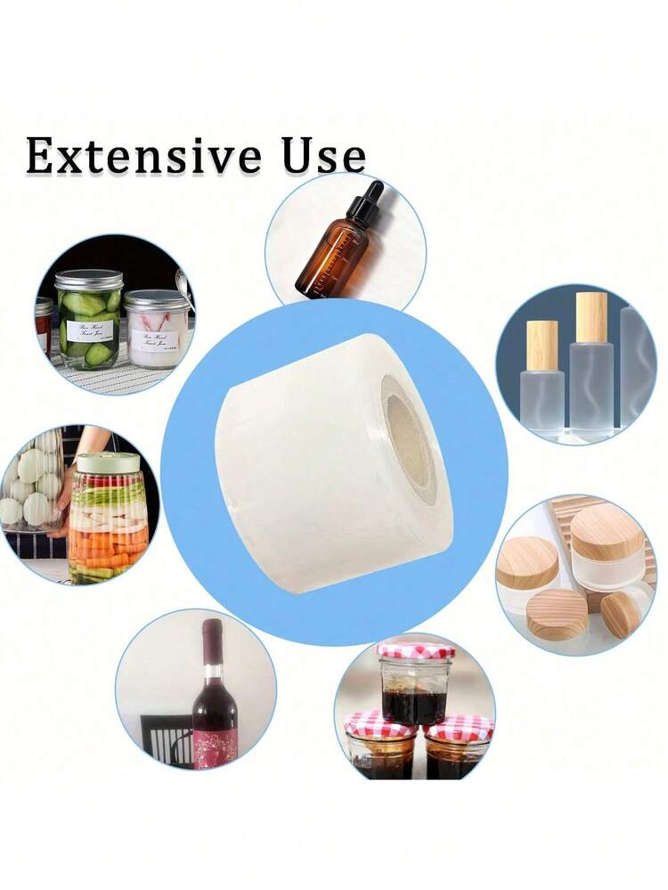 3卷拉伸膜，无需热收缩的包装膜，易于使用的瓶子密封膜，适用于瓶子和罐子 - 透明 - 查看 6