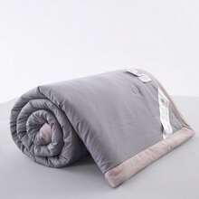 1件装平边夏季被/空调被，采用大豆纤维和聚酯纤维填充，适合家庭卧室、客厅、酒店旅行使用，可机洗。 - 灰色 - 查看 10