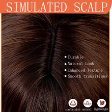 洛丽塔长卷发假发水母头假发合成纤维假发（棕色） - 深棕色 - 查看 5