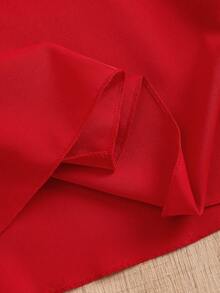 女童红色连衣裙 夏季蕾丝娃娃领樱桃刺绣无袖连衣裙 时尚公主裙 - 紅色 - 查看 6