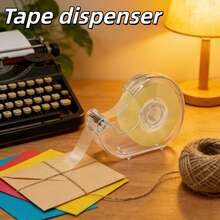 1 Set Cute Snail Shaped Tape Dispenser + 1 Roll Clear Adhesive Tape - Premium Transparent Office Supplies | Suitable For Office, Crafts, Art Projects, Scrapbooking, School, Gift Wrapping And Shipping Packaging - Transparent - View 11