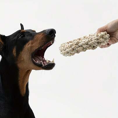 1/2 Pieces Cotton Rope Woven Round Ring Pet Toy For Chewing, Strong And Durable, Suitable For Large, Medium And Small Dogs, Random,Durable Rope Dog Chew Toy - Twisted Ring Design For Teeth Cleaning & Playtime Fun, Ideal For Medium To Large Breeds, Assorted Colors, Dog Toys For Aggressive Chewers