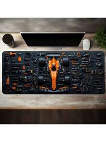 这款大型电竞游戏鼠标垫采用对称的橙蓝赛车零件和工具图案，底部采用防滑、可水洗的橡胶材质，既可用作大尺寸桌面垫/办公配件，也可作为电脑装饰品、耐用防污的游戏鼠标垫，是送给游戏玩家的理想礼物，同时也是一款时尚的办公桌面装饰品和学习配件。 - 鼠標墊 - 查看 7