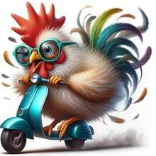 1pc/2pcs/3pcs Chicken Riding Printed Patch, Heat Transfer And Washable, Suitable For T-Shirts, Jeans, Sweaters, Handbags, Pillows, Cushions - 3PCS-s - View 2