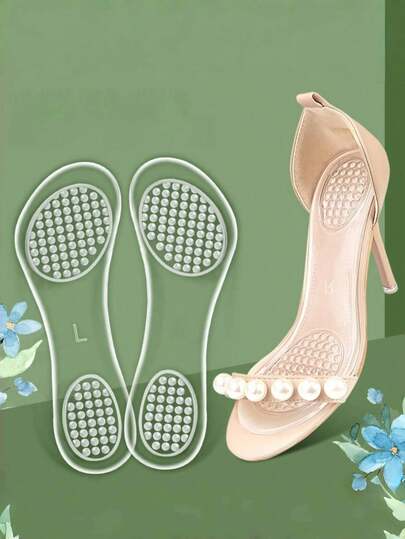 QKC 1 Pair GEL Insole High Heel Sandals, Anti-Slip Shock Absorbing, Comfortable For Walking And Shopping