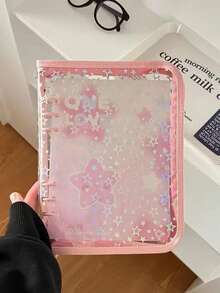 A5 6-Ring PVC Zipper Binder Notebook, Planner, Photo Album, Idol Merchandise, Small Cards, Fan Collection - Zipper Version - View 1