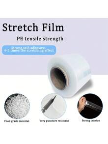 3 Rolls Stretch Film, No Heat Shrink Wrap Film, Easy To Use Bottle Sealing Film, Suitable For Bottles And Jars - Transparent - View 10