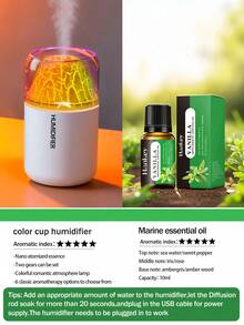 Mini Humidifier Volcanic Rock Lighting 180ml/USB Powered, Suitable For Cars, Home, Office, Bedroom, Yoga Meditation Room, Pilates Studio Gifts Low Noise Mist Diffuser - Oval - View 20