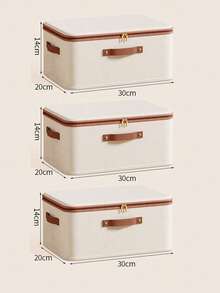 1 szt. beżowe pudełko do przechowywania z lnianego materiału z zamkiem błyskawicznym i pokrywką – składane, zmywalne, odpowiednie do przechowywania w szafie, ubrań, bielizny, skarpetek, bielizny damskiej, do artykułów szkolnych, akcesoriów szkolnych, użytku domowego - Wielokolorowe - Zobacz 14