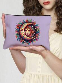 这款手提包兼化妆包饰有神秘的日月图案，可用作护肤品收纳包，大容量时尚简约亚麻材质，适合户外野餐、聚会、旅行和购物。这款大号包包也适合学生和返校学生使用。图案包含阿拉伯语、中东元素、斋月、星月、油灯、骆驼和阿拉伯祝福语。斋月吉祥 (Ramadan Mubarak)、斋月吉祥 (Ramadan Kareem)、奉至仁至慈的之名 (Bismilah)、开斋节快乐 (Eid Mubarak)、开斋饭 (Iftar) 和情人节礼物。 - 彩色 - 查看 12