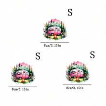 1/2/3片装 鲜艳复古露营车图案热转印贴纸，适用于DIY T恤、牛仔裤、连帽衫、包包、枕头（混色）、节日工艺品、贴花、服装装饰、派对装饰 - 3PCS-S - 查看 2