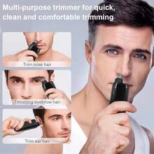 150mAh Rechargeable Electric Nose Hair Trimmer, 2-In-1 Multi-Power Shaver, Fully Automatic, Waterproof, Unisex - Multicolor - View 10