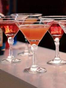 10/20个装可重复使用的5盎司塑料马提尼杯 - 非常适合盛装鸡尾酒、香槟和甜点 - 可重复使用的派对杯，适用于婚礼、圣诞节、情人节、狂欢节和复活节庆祝活动 - 彩色 - 查看 1
