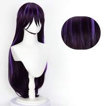 YEWELL 尤维尔紫色挑染薰衣草紫色角色扮演假发头套 12英寸日常系列机动战士角色扮演头套系列 多风格卡通动漫诠释 适合私人派对 日常角色扮演 万圣节 坂本日常 - 紫色 - 查看 2