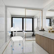 Shower Chair With Backrest And Armrests, Non-Slip, Height-Adjustable Shower Stool, Shower Chair For The Elderly - A - View 4