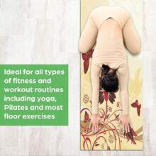 1pc 71*22inch Yoga Mat, Various Patterns Available, Non-Slip & Durable, Extra Wide & Thick, Suitable For Home Use, Fitness, Beginner Yoga Training - Multicolor - View 3