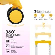 FOCHIER F Three-Piece Travel Suitcase Set, Made Of ABS Hard Shell, Silent Omnidirectional Wheels, Aluminum Alloy Pull Rod, Unique Chinese-Style Trolley Luggage Set, 20-Inch, 24-Inch, 28-Inch, Suitable For Business/Travel/Moving, Ideal Valentine's Day Gift. - Hồng - Xem 7