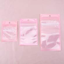 20pcs Sweet Pink Bow Zipper Bags, Transparent Resealable, Suitable For Jewelry Packaging, Small Retail Item Display, Gift Party Packaging - Pink - View 11