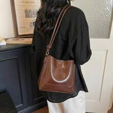 2026 Spring Fashion Elegant Retro Minimalist Style Women's Handbag, Multifunctional Mother-Daughter Bag Set - Brown - View 4