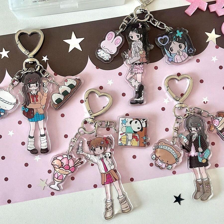 2026 New Acrylic Design Y2K Style Phone Lanyard, Keychain, Backpack Pendant, Cute Phone Charm, Best Friend Gift, Perfect Gift, Birthday Gift, Holiday Gift, Hobby Enthusiast - Multicolor - View 1